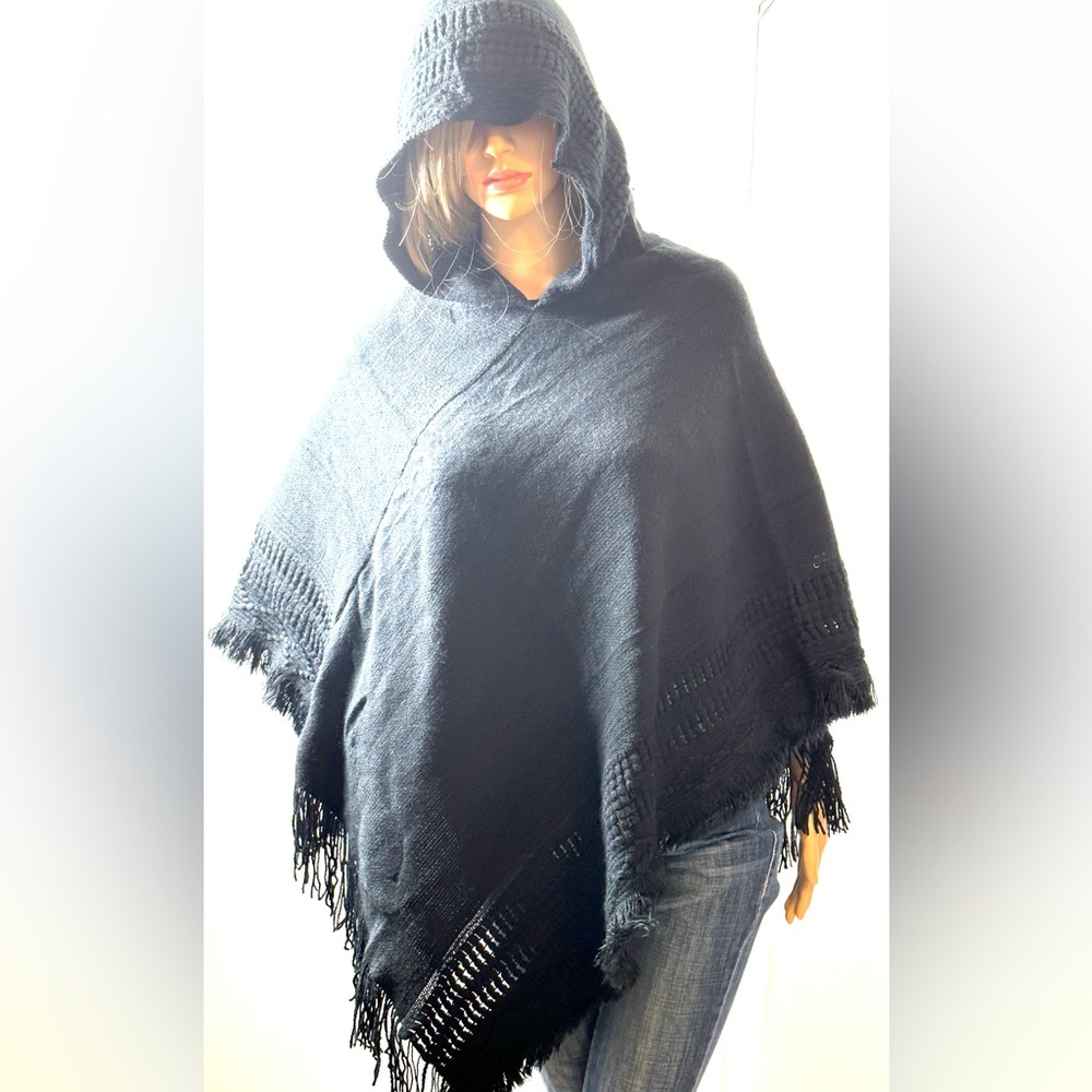 Hooded Crochet Poncho